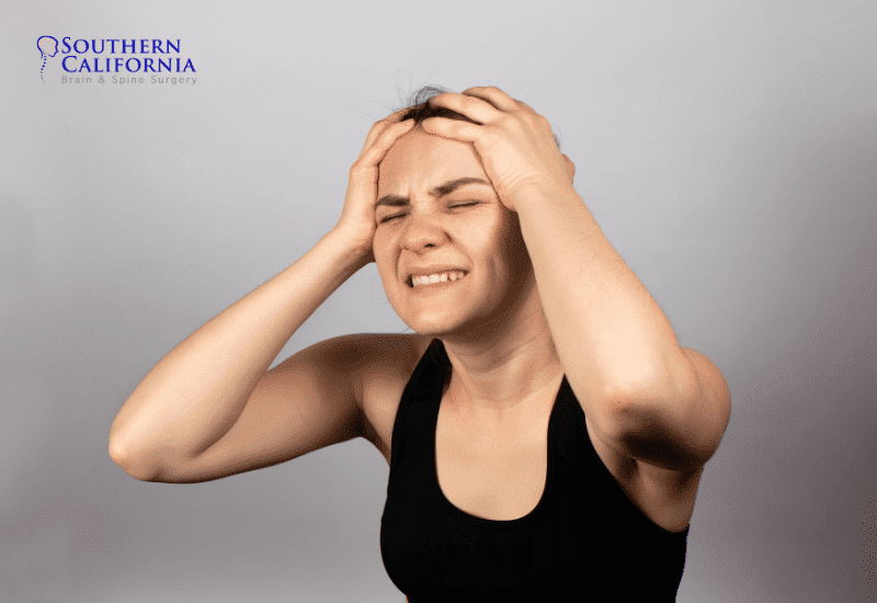 A woman showing symptoms of Intracranial Hypotension